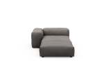 Sofa Daybed L Canvas Dark Grey