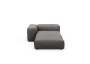 Sofa Daybed L Canvas Dark Grey