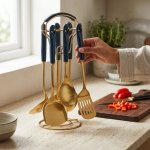 7 Pcs Stainless Steel Kitchen Tools Set Ceramic Handle