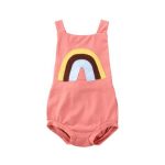 Pink Rainbow Tie Back Romper 6-12M