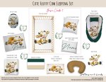 Cot Duvet Bedding Cute Fluffy Cow Sleeping Set Neutral