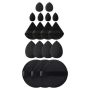 17 Piece Make Up Application Tools Set For Wet & Dry Usage - Black