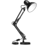 Adjustable Metal Swing Arm Desk Lamp - Black