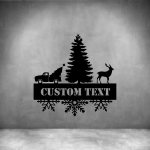 Christmas 1 With Custom Text - 300MM Matt Silver