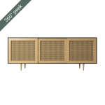 Rattania Black 3 Door Server