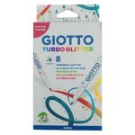 Giotto Turbo Glitter Pens Set Water-based Ink 8 Piece