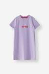 Relaxed Fit Logo T-Shirt Dress - 10 Lilac