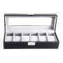 Killer Deals Pu Leather 6 Slot Luxury Watch Organizer Display Case Box