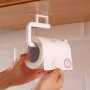 Easy-install White Paper Towel Holder - No-drill Wall-mounted Kitchen & Bathroom Organizer For Rolls And Rags