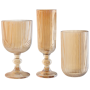 Amber Drinking Glasses Set Of 18