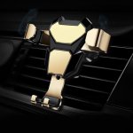 Universal Metal Gravity Car Phone Holder Gold