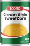 Cream Style Sweet Corn