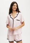 Cotton On Body Woven Ruffle Sleep Set - Tender Touch Pink