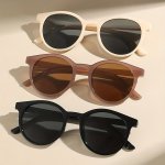 3PAIRS Oval Fashion Fashion Glasses For Women Men Casual Anti Glare Sun Shades Glasses For Driving Beach Travel
