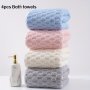 4-PACK Waffle Weave Bath Towels Ultra-absorbent Microfiber Towels For Adults Quick-dry Textured Towels Soft Spa & Gym Towels Durable For Daily Use - Polyester