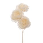 Artificial Cream David Austin Rose Bouquet