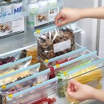 10PCS Set Reusable Food Storage Bags - Transparent Self-sealing Ziplock Pouches For Fruits Vegetables Meats & Grains - Kitchen O