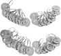 35PCS Stainless Steel Numbered Key Tags Round Hollowed Metal Number Labels