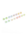 Multicoloured Acrylic Frangipani Stud Earrings 8-PACK