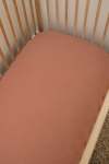 Dusty Rose Muslin Cot Fitted Sheet - Large Sa Cot: 132CM X 66CM X 10CM
