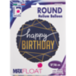 Balloons Gold Happy Birthday Foil Balloon 45.7CM