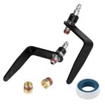 Wangsucc Pneumatic Tool Rafter Hook Hanger With 1 4" Swivel Air Fittings And 3 8" And Brass Bushing Heavy Duty Pneumatic L-sha