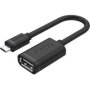 UNITEK Y-C438GBK USB Cable 0.2 M 2.0 Micro-usb B A Black USB2.0 Micro-b M To Usb-a F Otg Cable