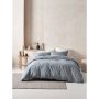 Linen House Chevron Stone Duvet Cover Set Queen