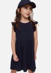 Ribbed Jersey Dress - Navy Blue