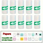 5ROLLS Mini-pocket Printer 57 30MM Self-adhesive Color Printing Paper Self-adhesive Thermal Printing Paper Printing Text And Pic