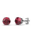 DESTINY Birthstone January garnet Earrings With Swarovski Crystals In A Macaroon Case
