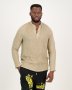 Mandarin Collar Shirt Khaki - Khaki / 2XL
