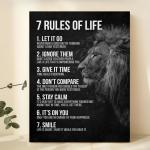 1PC Canvas Poster Vintage Art Inspirational Quotes Poster 7 Rules Of Life Ideal Gift For Bedroom Decor Wall Art Wall Decor Fall