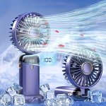 Portable LED Display MINI USB Rechargeable Fan With Multiple Speed Options Handheld Cooling Device For Summer Comfort Ideal For