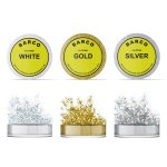 Holographic Flitter Yellow Label
