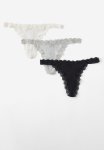 Cotton On Organic Cotton Lace G String Brief 3 Pack - Multi