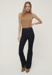 High Waist Flare Jeans - Navy