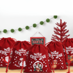 2024 Festive Christmas Gift Bag Set - Corduroy Drawstring Pouches For Women Perfect For Candy & Presents