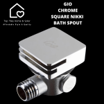 Gio Chrome Square Rounded Edge Nikki Bath Spout