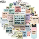 Gutbd 50PCS Inspirational Reminder Stickers - Positive Quote Vinyl Decals Motivational Self-adhesive Stickers For Water Bottles