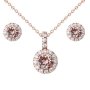 Rachel Jewellery Set - Vintage Rose Crystal Rosegold