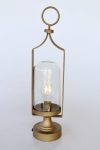 Metal & Glass LED Battery Operated Lamp – 48X11CM