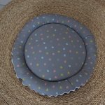 Playmat Dark Grey With Colourful Small Paw Prints