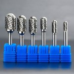 1PC Ball Nose Cylinder Double Cut Rotary File Boule For Deburring And Contouring Alloy Cylindrical Milling Cutter Column Type 6-