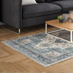 Softweave Printed Carpet Blue Lagoon - Large 200 X 300CM