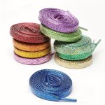 1PAIR Stylish Wire Polyester Flat Shoelaces With Assorted Colors Suitable For Skate Shoes Canvas Shoes