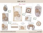 Cot Duvet Bedding Boho Lion Set Neutral