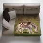 Zebra Mother Baby Wildlife Light Weigt Fleece Blanket By Fanie Heymans