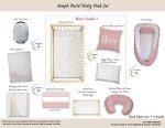Cot Duvet Bedding Simple Pastel Dotty Pink Set