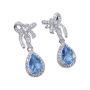 Blue Topaz Women's Earrings Exquisite Natural Gemstone Jewelry